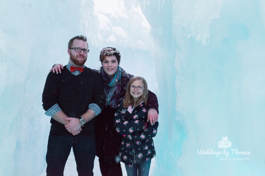 Sarah and Dan Ice Castle Lincoln NH